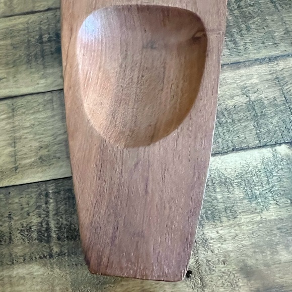 Mid-Century Modern teak tray Gondola style - Picture 7 of 7